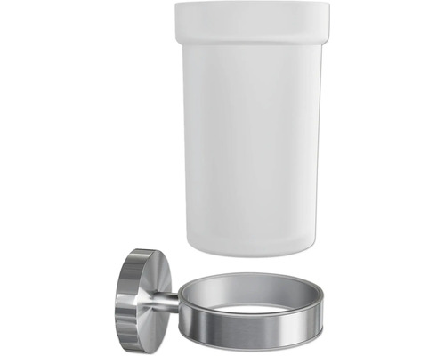 Gobelet à brosse à dents avec support mural en acier inoxydable