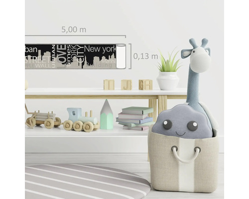 Wandtattoo mit New York Skyline, Abmessungen 5,00 m x 0,13 m