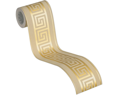 Frise de papier peint avec motif grec à méandres sur un rouleau
