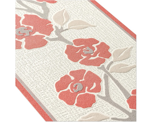 Gros plan d''une bordure à motif floral pour la décoration murale