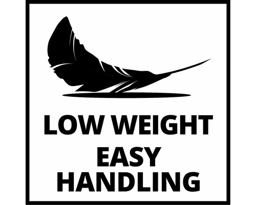 Symbol für geringes Gewicht und einfache Handhabung