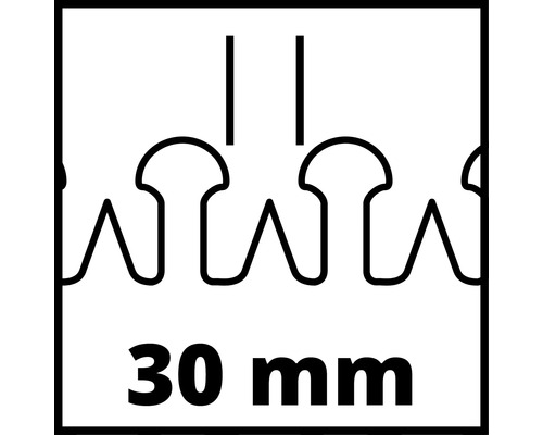 Symbole pour un espacement des dents de 30 millimètres