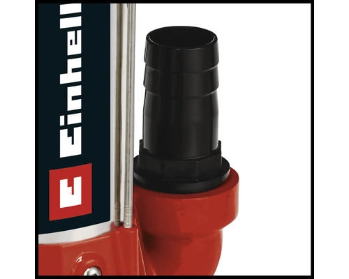 Vue détaillée d''une pompe Einhell avec raccord de tuyau