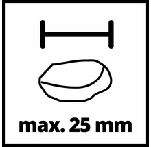 Maximale Steingröße 25 mm