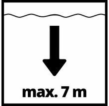 Maximale Eintauchtiefe 7 Meter Symbol