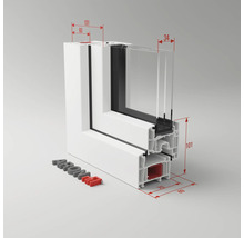 Kunststofffenster ARON Basic weiss 1100x700 mm DIN links-thumb-2