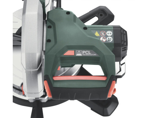 Details einer Kapp- und Gehrungssäge