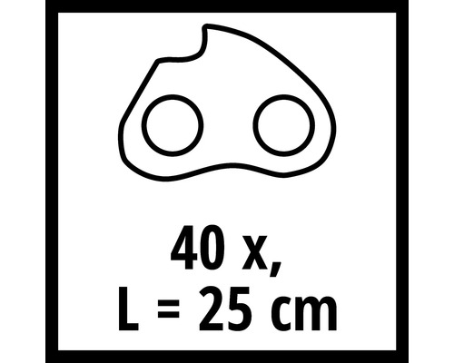 Kettenglied Symbol 40 Stück Länge 25 cm