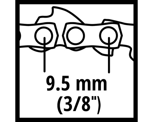 Kettensäge Kette Teilung 9,5 mm (3/8 Zoll)