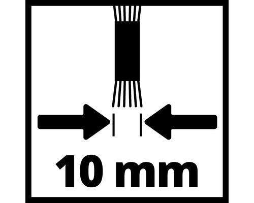 Symbole pour une distance minimale de 10 millimètres