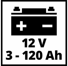Symbol für 12 Volt 3-120 Amperestunden Batterie