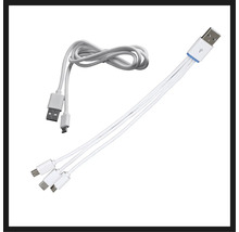 Mehrfach-USB-Ladekabel mit USB-A-, USB-Micro- und USB-C-Anschlüssen