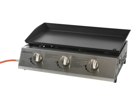 Gril à gaz Valencia 3 avec plaque de cuisson