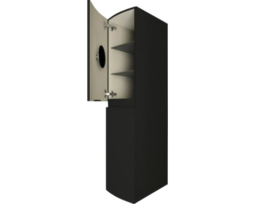 Meuble à chaussures avec porte ouverte et étagères