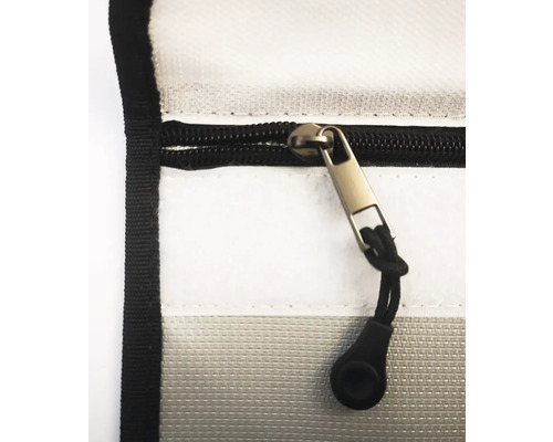 Detailansicht eines Reißverschlusses an einer Tasche