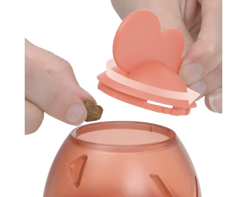 Distributeur de nourriture pour animaux de compagnie rempli de nourriture