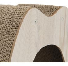 Arbre à chat en carton avec cadre en bois