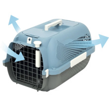 Cage de transport pour animaux de compagnie avec trous d''aération et poignée de transport