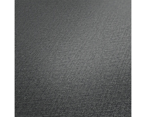 Nahaufnahme einer grauen Textiltapete mit feiner Textur