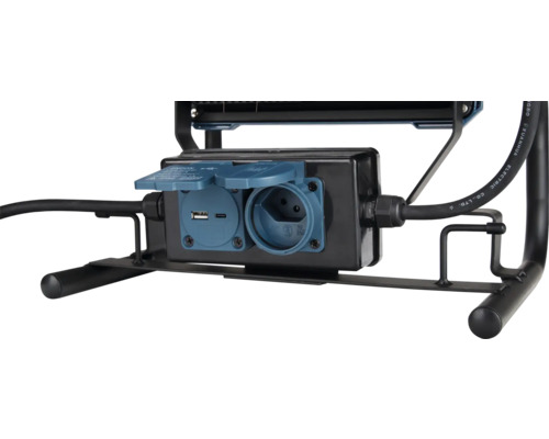 Prise avec port USB pour projecteur de chantier