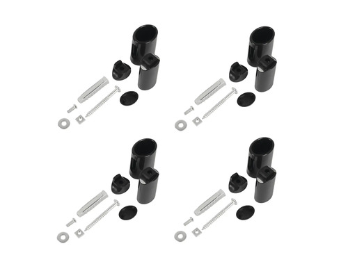 Quatre jeux de supports de tubes avec matériel de montage pour fixation murale