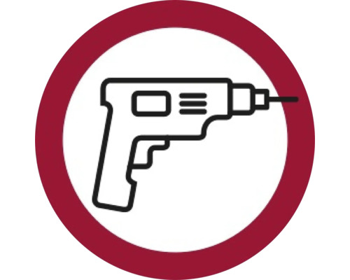 Symbole : Perceuse non autorisée