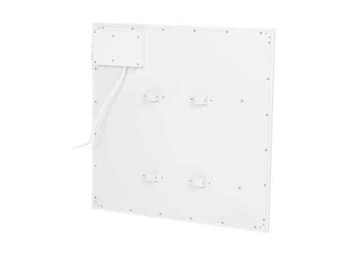 Arrière d''un chauffage infrarouge avec boîtier de raccordement et dispositif de montage