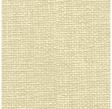 Nahaufnahme einer beigen Vinyltapete mit Textilstruktur
