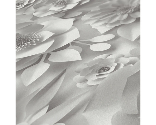 Nahaufnahme einer strukturierten Tapete mit floralem Muster