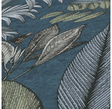 Nahaufnahme einer gemusterten Tapete mit botanischem Druck