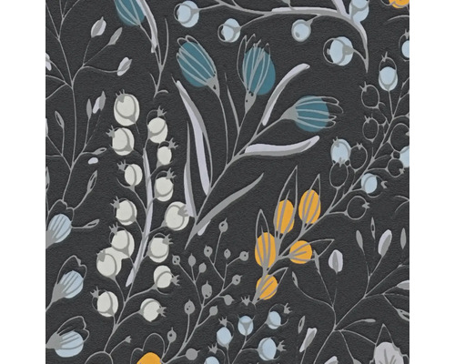 Gros plan d''un papier peint texturé à motifs floraux