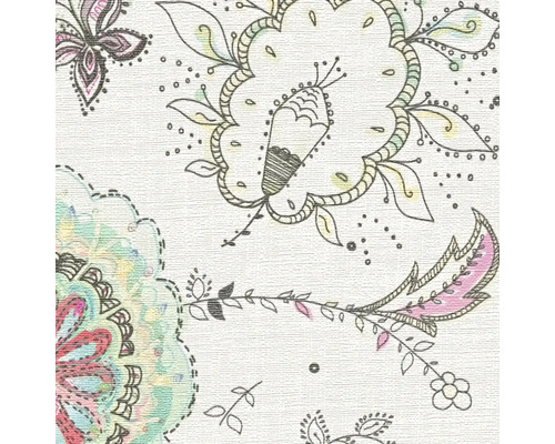 Papier peint à motif floral
