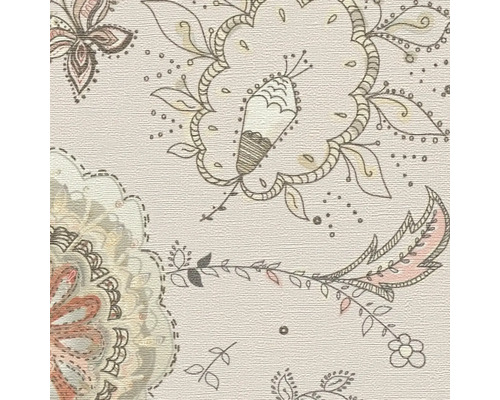 Papier peint à fleurs avec motifs floraux