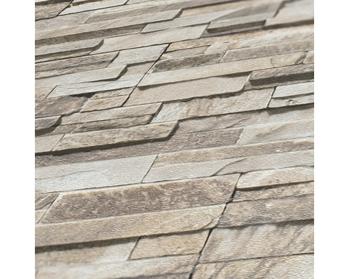 Steinoptik Tapete mit horizontalem Muster