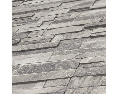 Papier peint gris aspect pierre