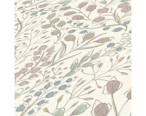 Papier peint à motif floral