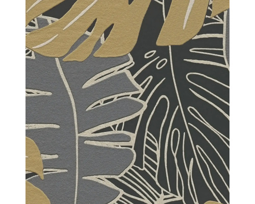 Nahaufnahme einer Tapete mit Blattmuster