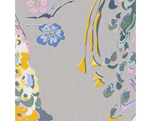 Gros plan d''un papier peint à motif floral