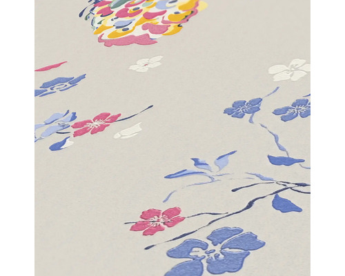 Nahaufnahme einer Tapete mit Blumenmuster