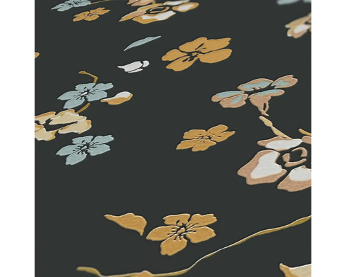 Gros plan d''un papier peint à motif floral