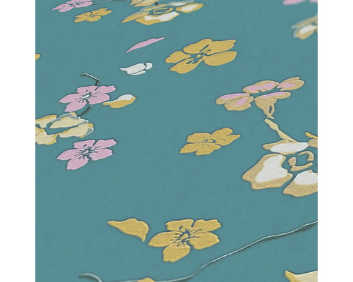 Papier peint à motif floral