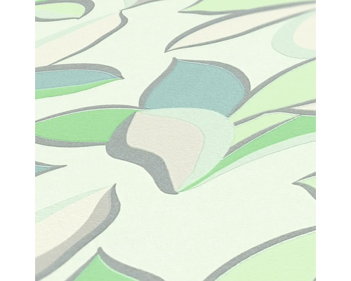 Gros plan d''un papier peint à motif floral