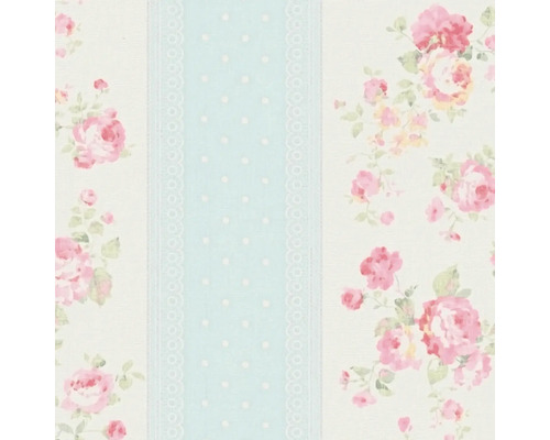 Tapete mit Blumenmuster und Spitzenbordüre