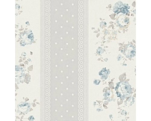 Tapete mit Blumenmuster und Tupfen