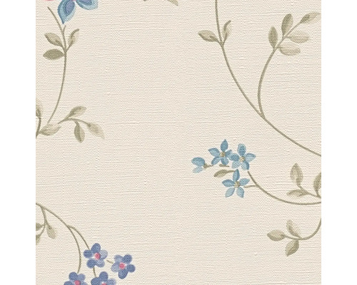 Papier peint à motif floral et texture de toile