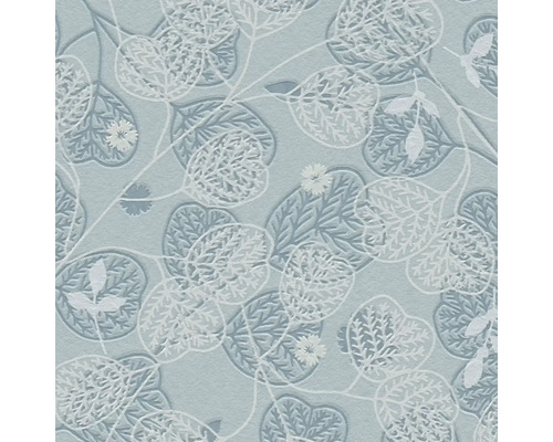 Papier peint avec motif de feuilles et de fleurs