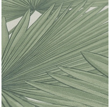 Gros plan d''un papier peint avec un motif de feuilles de palmier