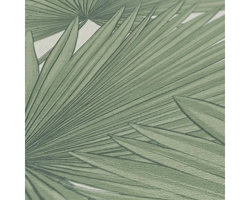 Gros plan d''un papier peint avec un motif de feuilles de palmier