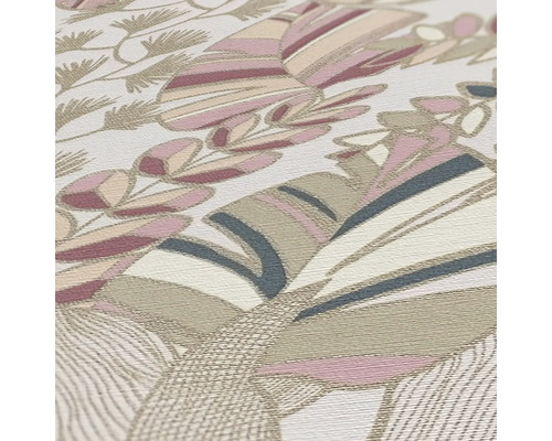 Nahaufnahme einer Tapete mit floralem Muster