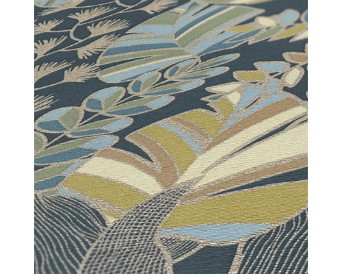 Gros plan d''un papier peint à motif floral